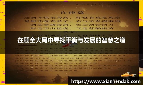 在顾全大局中寻找平衡与发展的智慧之道